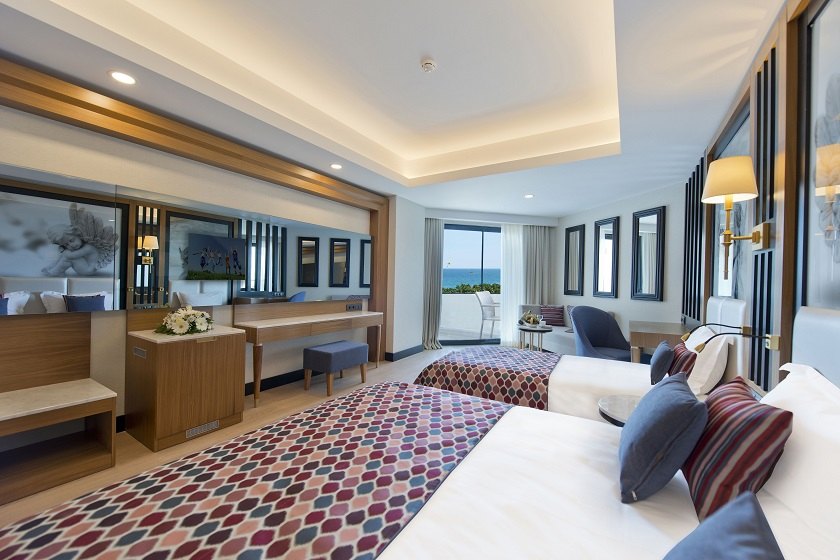 Adalya Elite Lara Hotel Antalya - Family Room with Side Sea View