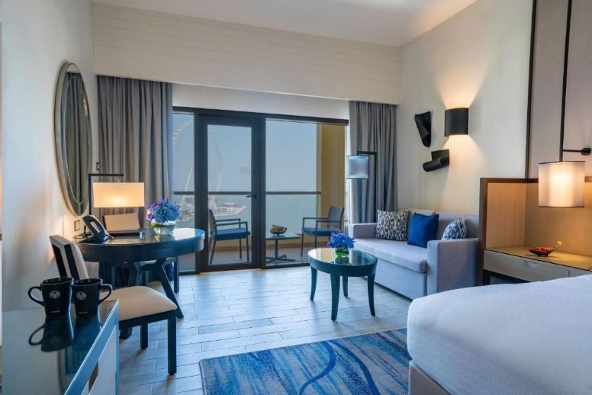 Amwaj Rotana Jumeirah Beach Dubai - Sea Front View Room with Balcony and Lounge Access - Twin Bed