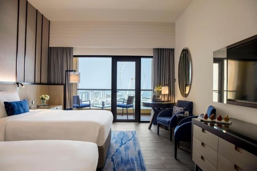 Amwaj Rotana Jumeirah Beach Dubai - Sea Front View Room with Balcony and Lounge Access - Twin Bed