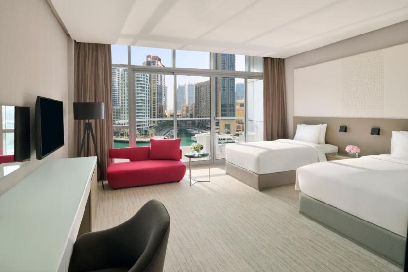 InterContinental Dubai Marina, an IHG Hotel Dubai - Premium Twin Room with Balcony and Marina View