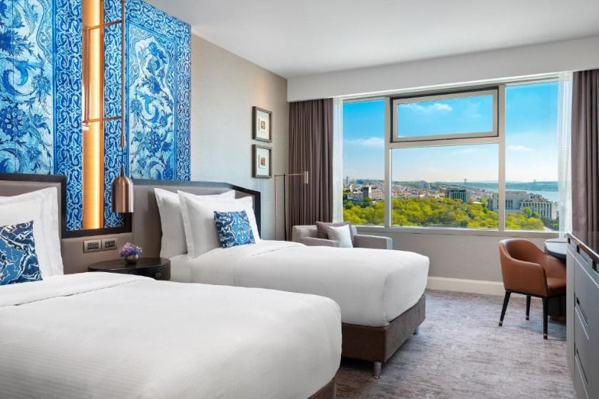 The Ritz-Carlton, Istanbul at the Bosphorus Istanbul - Club Twin Room with Partial Bosphorus View and Lounge Access