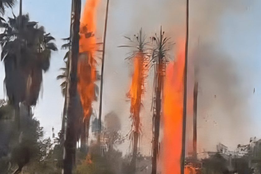 چشمه بلقیس چرام در آتش سوخت