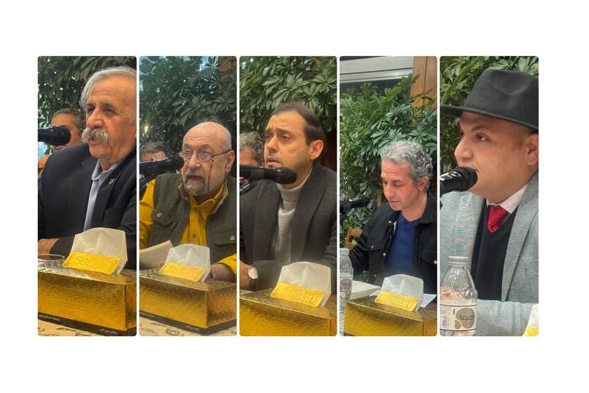 سخنرانان در شب‌های بخارا در اصفهان. منبع عکس وبسایت خبرگزاری کتاب ایران. عکاس نامشخص