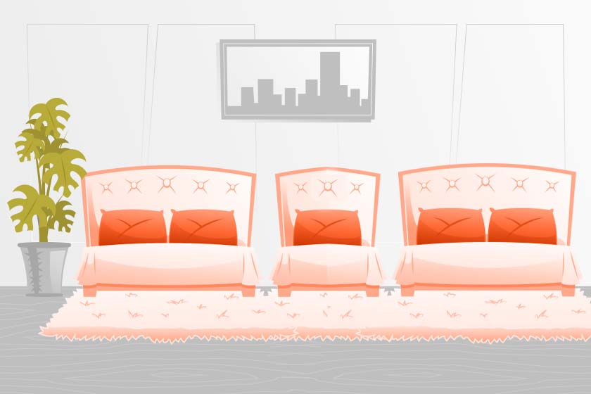 هتل جواهر سرعین - اتاق پنج تخته