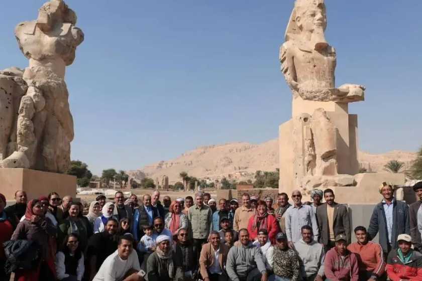 رونمایی از تمثال های عظیم آمنحتب سوم پس از دو دهه بازسازی در مصر