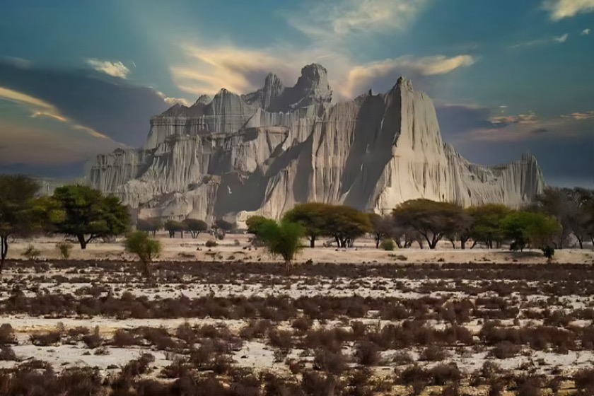 کوه های مریخی قشم. منبع عکس: گوگل مپ. عکاس: مهدی فرجی