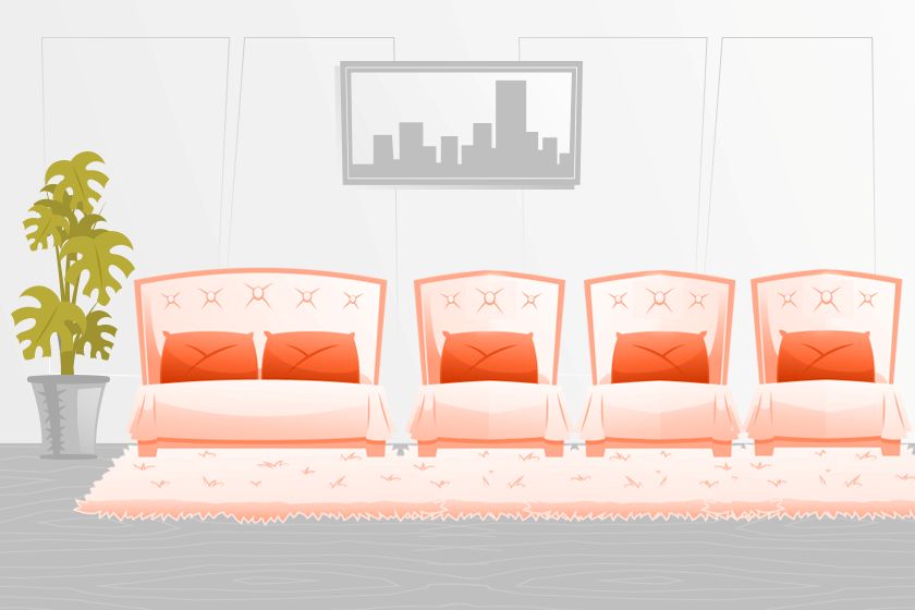 هتل ایوان 1 (اعلمی) مشهد - اتاق پنج تخته 