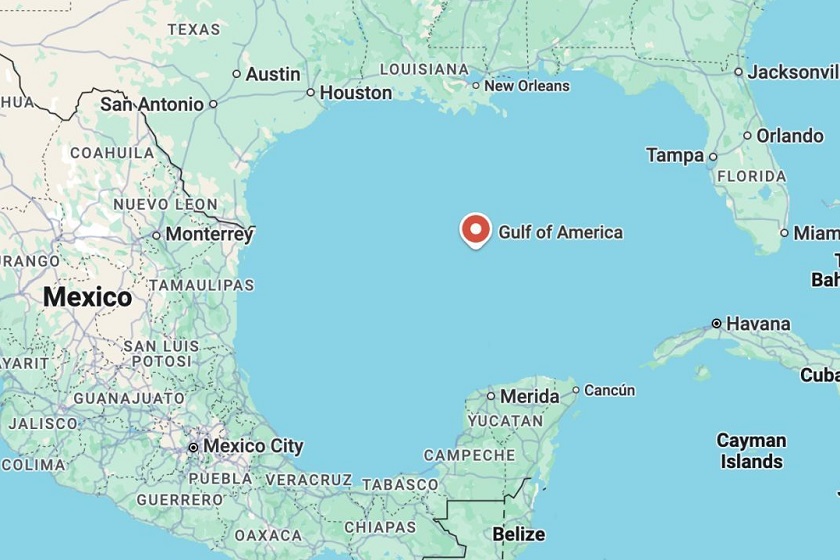 گوگل خلیج مکزیک را به خلیج آمریکا تغییر نام داد