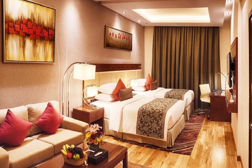 Rose Park Hotel Al Barsha Opposite Metro Station Dubai - Deluxe Twin Room - Late check-out 2 pm