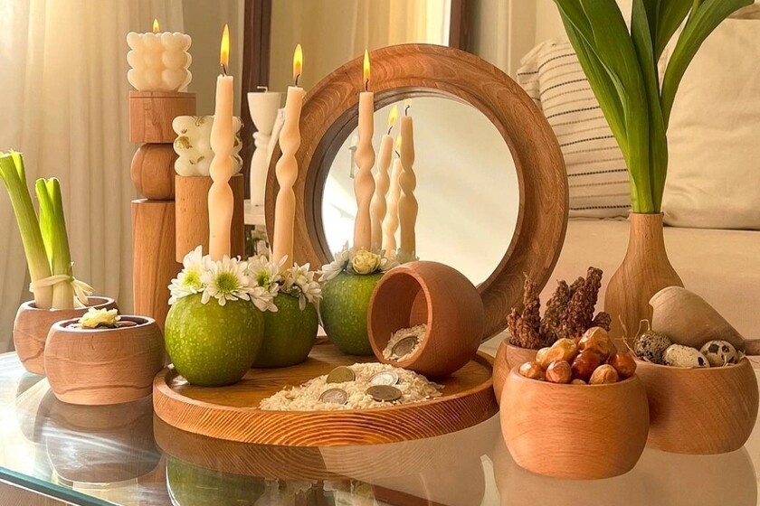 هفت سین چوبی. منبع عکس: وب‌سایت آخرین خبر. عکاس: نامشخص