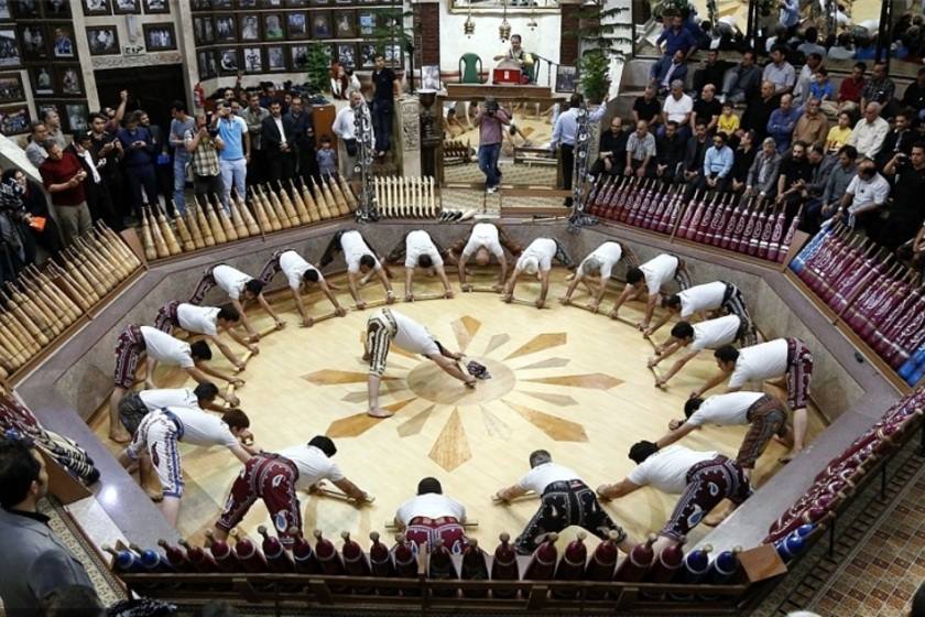 ورزش زورخانه ای. منبع عکس: خبرگزاری ایرنا. عکاس: نامشخص