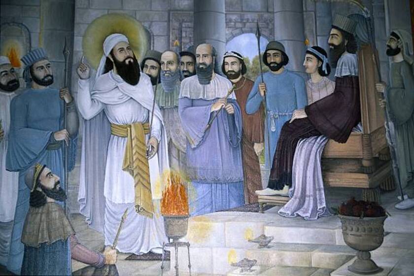 نقاشی درباره آشو زرتشت. منبع عکس: gettyimages.fr. عکاس: نامشخص