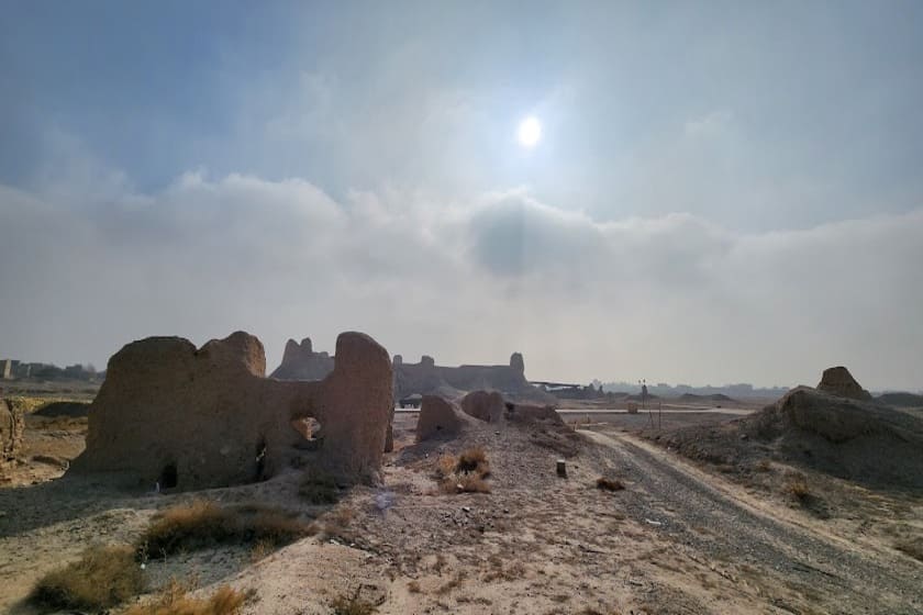 ارگ کهندژ توس. منبع: گوگل مپ. عکاس: امین رحیمی