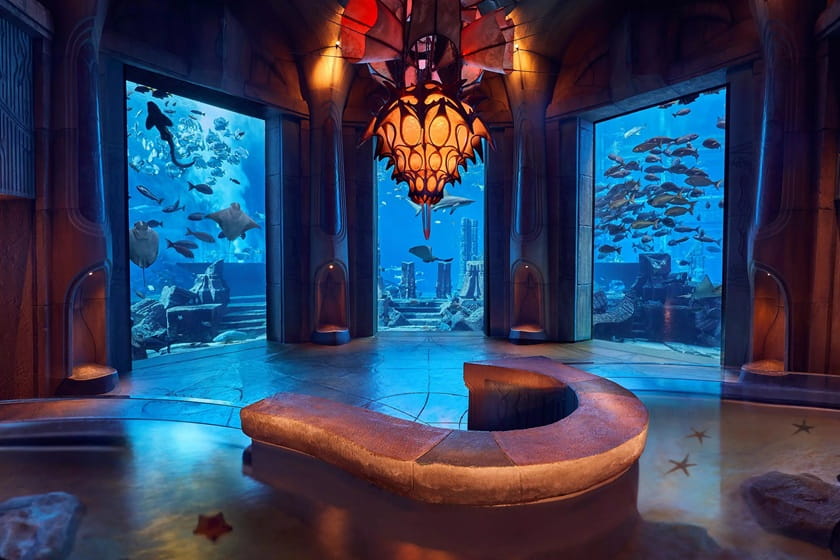 آکواریوم دبی. منبع عکس: وبسایت aquaventureworld. عکاس: نامشخص