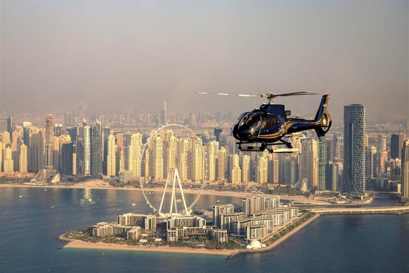 تور هلیکوپتر نخل جمیرا. منبع عکس: گوگل‌مپ. عکاس: Falcon Heli Tours
