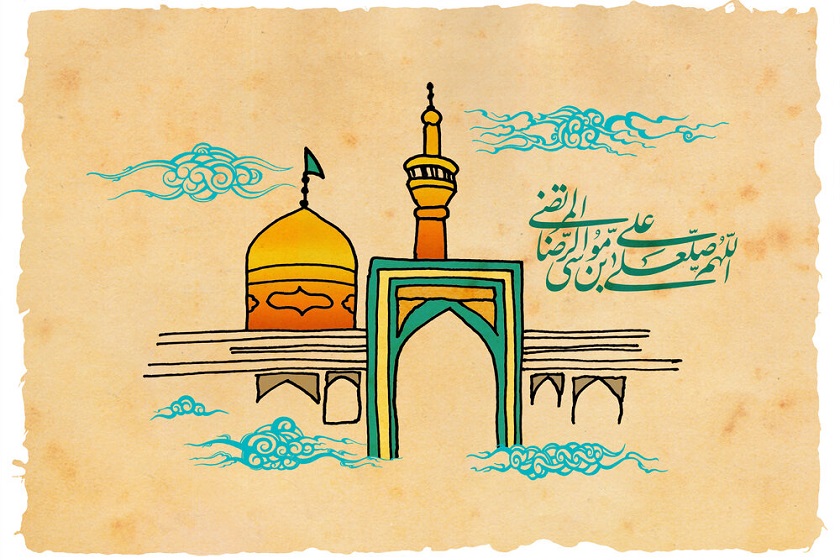 نقاشی حرم امام رضا. منبع عکس: وبسایت Imna.Ir. عکاس: نامشخص