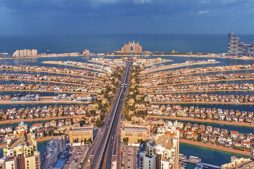 ساختمان های پالم جمیرا. منبع عکس: Uniqueproperties.Ae. عکاس: نامشخص