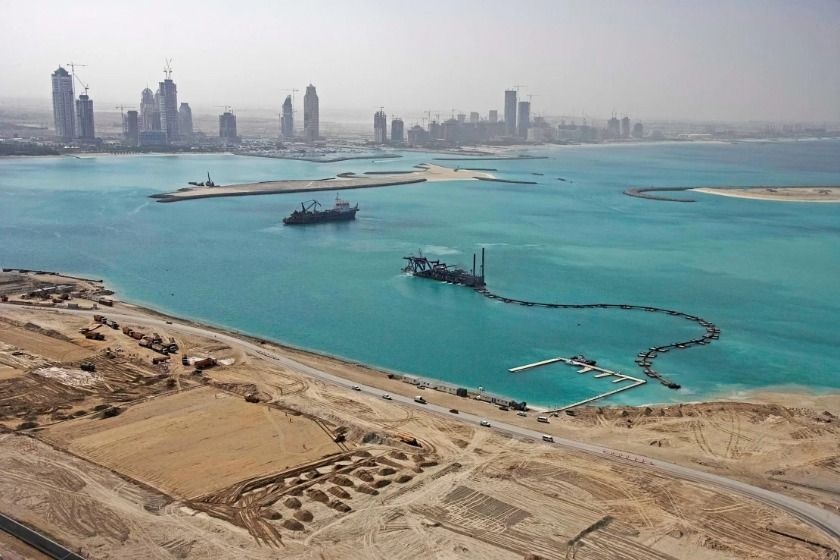 ساخت نخل جمیرا. منبع عکس: Nakheel.Com. عکاس: نامشخص