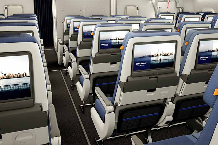 صندلی های مانیتور دار هواپیما. منبع عکس: وبسایت Lufthansa. نام عکاس: نامشخص