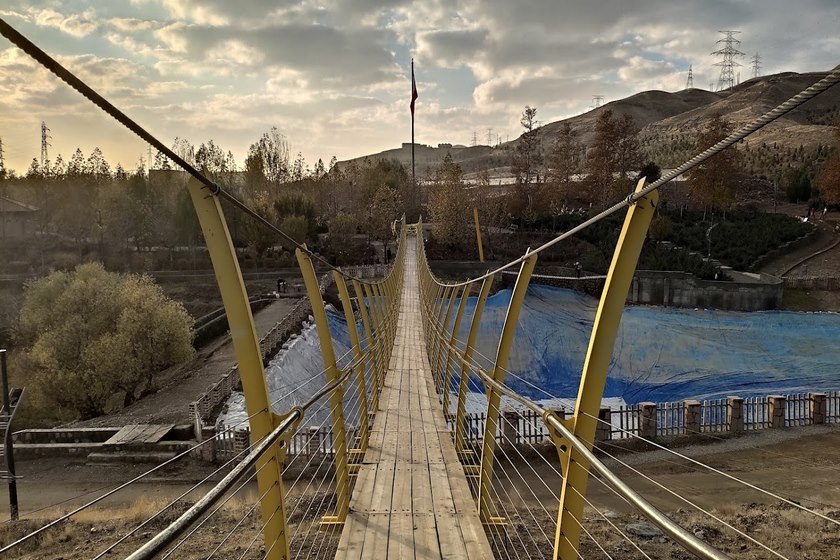 پل معلق باغستان. منبع عکس: گوگل مپ. عکاس: نوید باسری