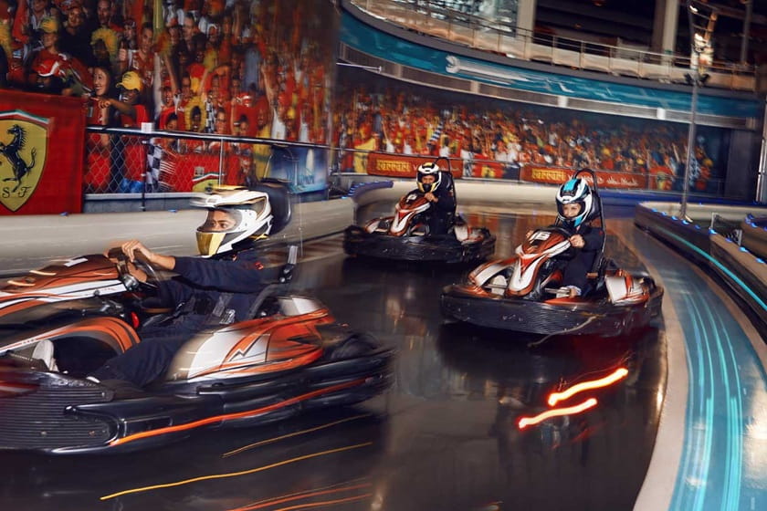 آکادمی کارتینگ مجموعه تفریحی فراری. منبع عکس: وبسایت‌ Ferrariworldabudhabi.com. عکاس: نامشخص