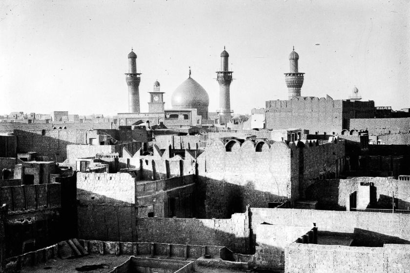 حرم امام حسین در گذشته. منبع عکس: گوگل مپ. عکاس: نامشخص