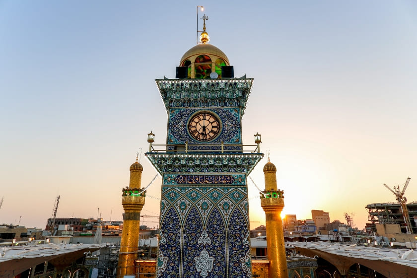 حرم امام علی در غروب. منبع عکس: گوگل مپ. عکاس: Milad Khateri