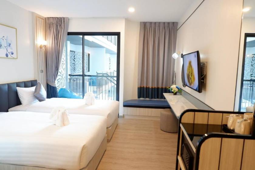 Poolrada Boutique Hotel - SHA Plus - Deluxe Double or Twin Room with Pool View