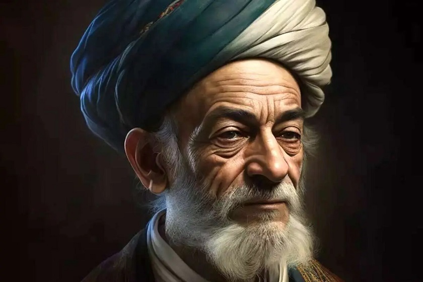 تصویر حافظ ساخته شده با هوش مصنوعی. منبع عکس: وبسایت Fararu.Com
