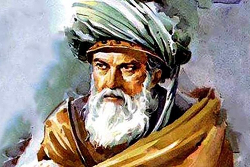 چهره نقاشی شده شمس تبریزی. منبع عکس: وبسایت. عکاس: نامشخص