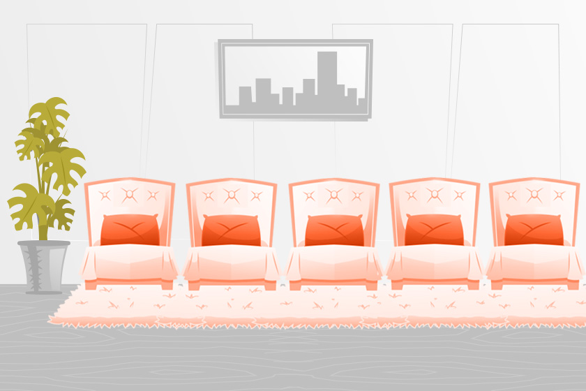 هتل جنت اصفهان - اتاق کانکت پنج تخته