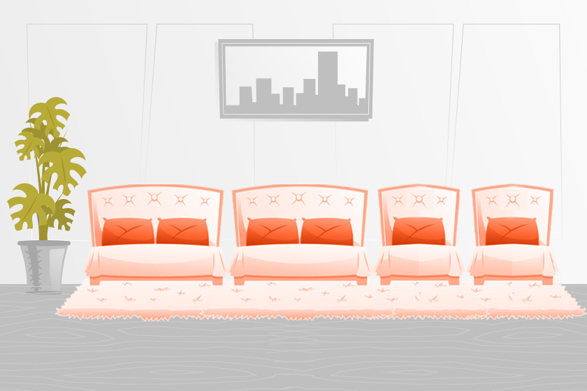 هتل رسپینا لاهیجان - سوئیت دو خوابه شش تخته رو به کوه