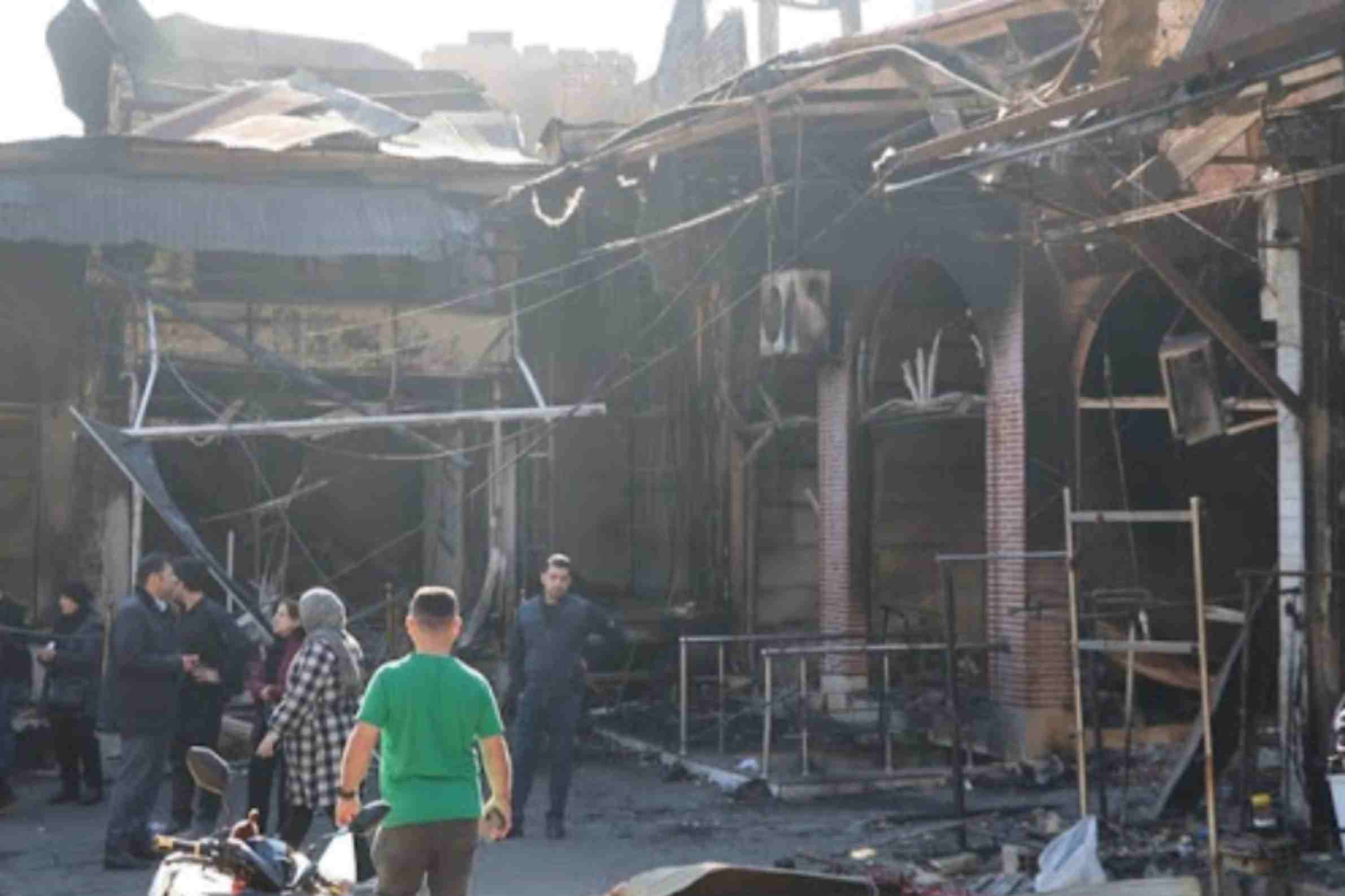 بخش تاریخی بازار رشت از بین رفته است