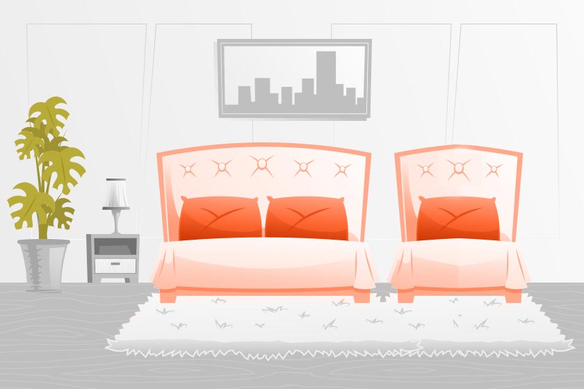 هتل میراژ کیش - کابانا استاندارد سه نفره ( در محوطه ) (اقامت با صبحانه)