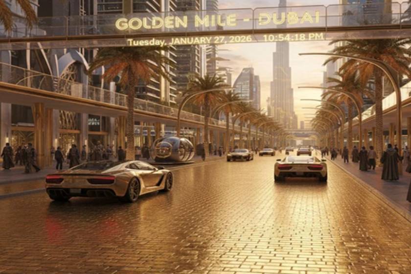 دبی خیابانی از طلا می‌سازد